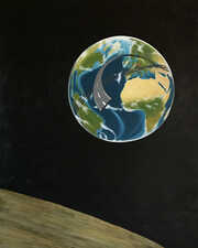 Katja Hildebrandt, 128.000 km, MT-Leinen, 80 x 100 cm, 2026